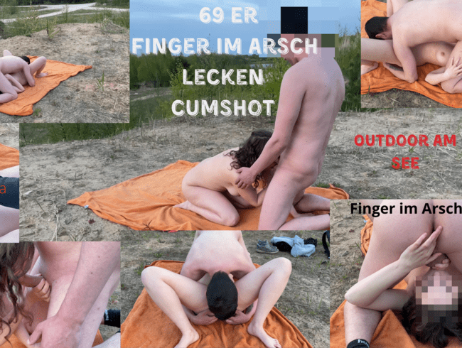 Outdoor 69er Asch Fingern und zum Schluss Cumshot