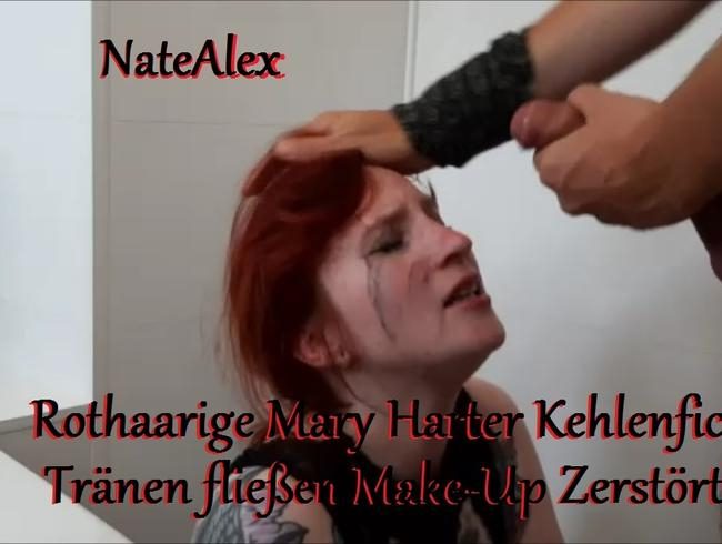 Rothaarige Mary Harter Kehlenfick Tränen fließen Make-Up zerstört und Cumshot