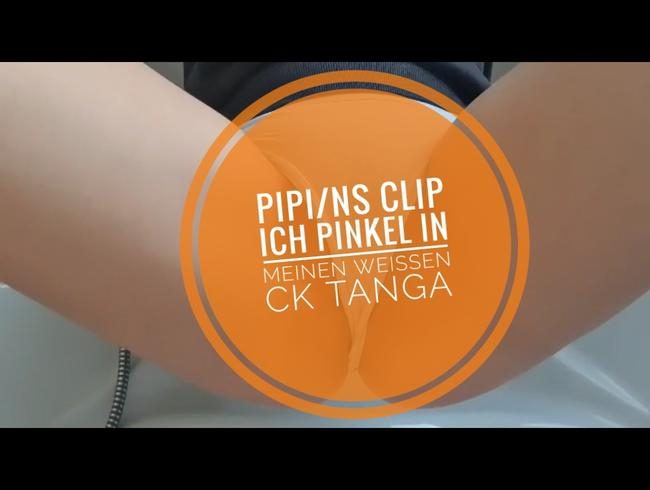 Ich pinkel in meinen weißen Tanga