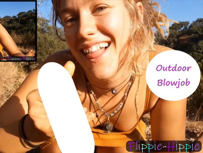 Geiler Outdoor Blowjob - Draußen geblasen