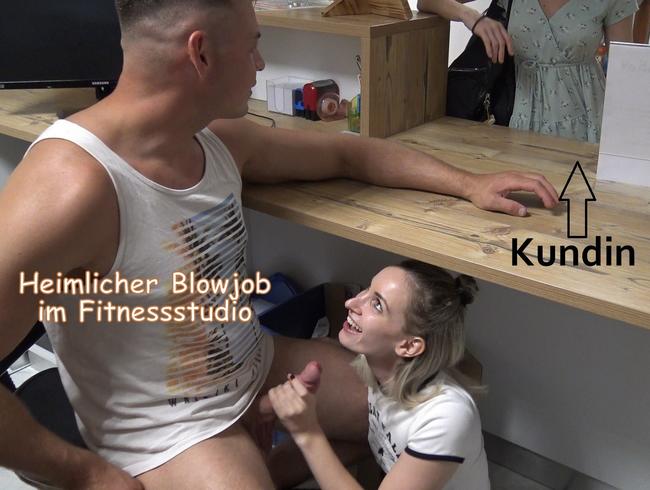 VERBOTEN! Heimlicher Blowjob im Fitnessstudio