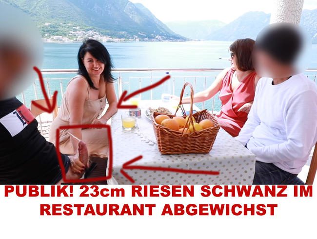 PUBLIK! 23cm RIESEN SCHWANZ IM RESTAURANT ABGEWICHST