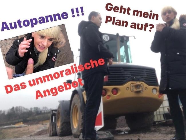 Autopanne !! Was nun ? Bauarbeiter bestochen geht mein Plan