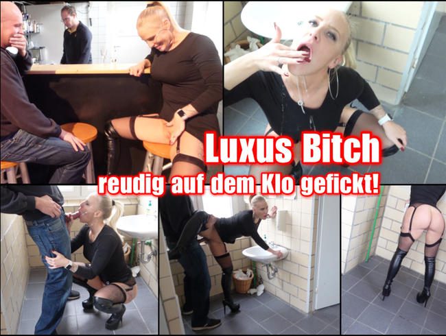 Luxus Bitch - räudig auf dem Klo gefickt !