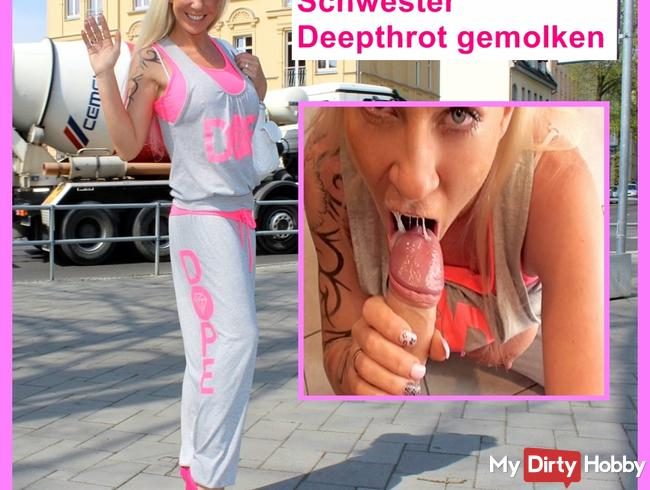 Mann meiner Schwester Deepthroath mit Maulfotze abgemolken