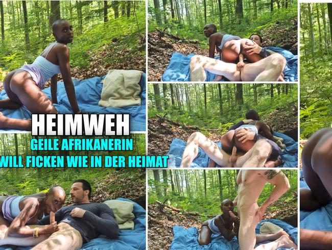 Heimweh. Geile Afrikanerin will Ficken wie inder Heimat . Im Freien