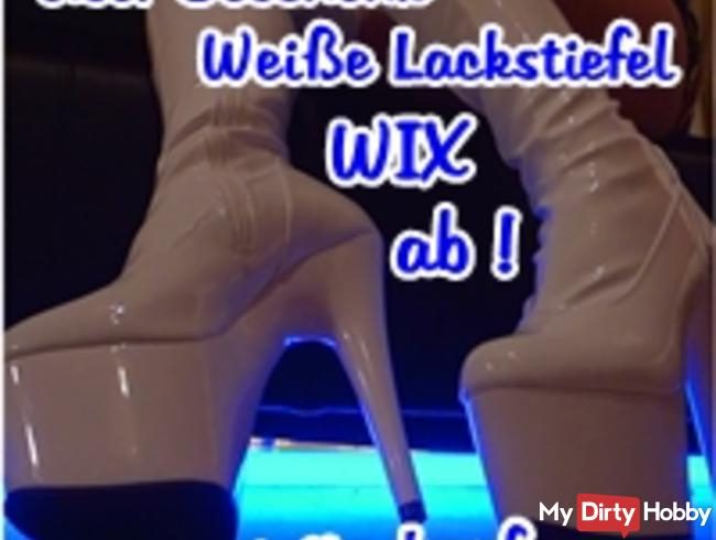 User Geschenk! Weiße Lackstiefel Wix ab