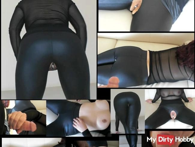 Stiefpapa nach dem Discofick in Loch-Leggins mit Blowjob bestochen