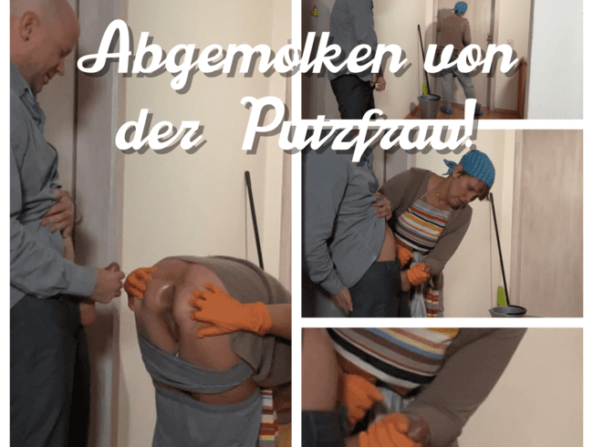 Putzfrau hilft mir beim abspritzen!