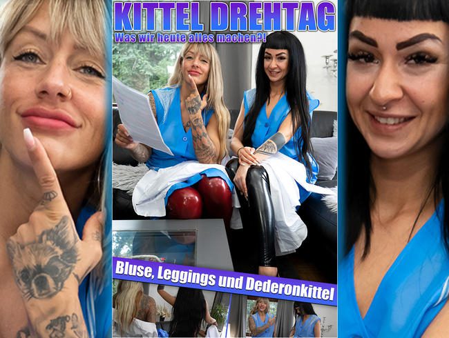 Mein Kittel Drehtag mit TracyHaze im Dederonkittel Bluse und Glanz Leggings - Der Tagesplan