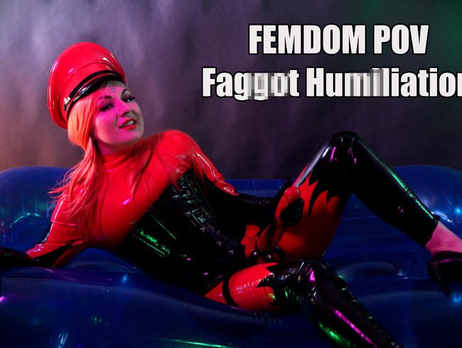 Femdom fagot humiliation dirtytalk latex