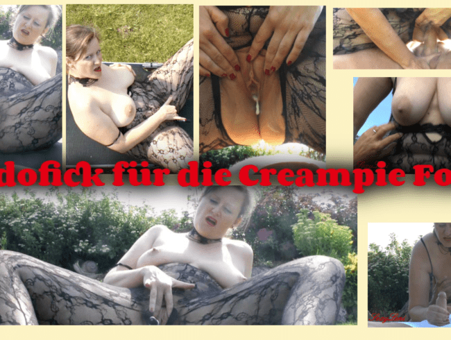 Die Creampie Fotze mit dem Dildo gefickt